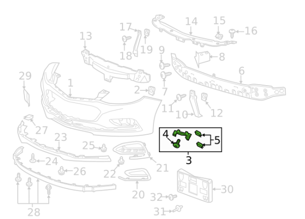 Guia de bumper conductor Cruze 16/19 - Imagen 3