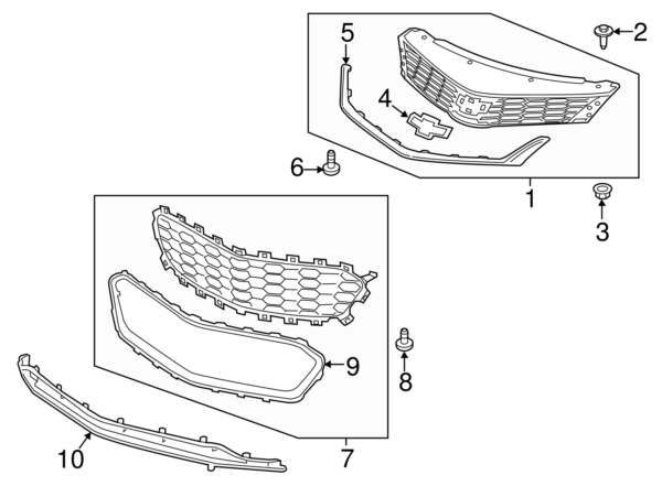 Parrilla bumper superior Cruze 16/19 - Imagen 2